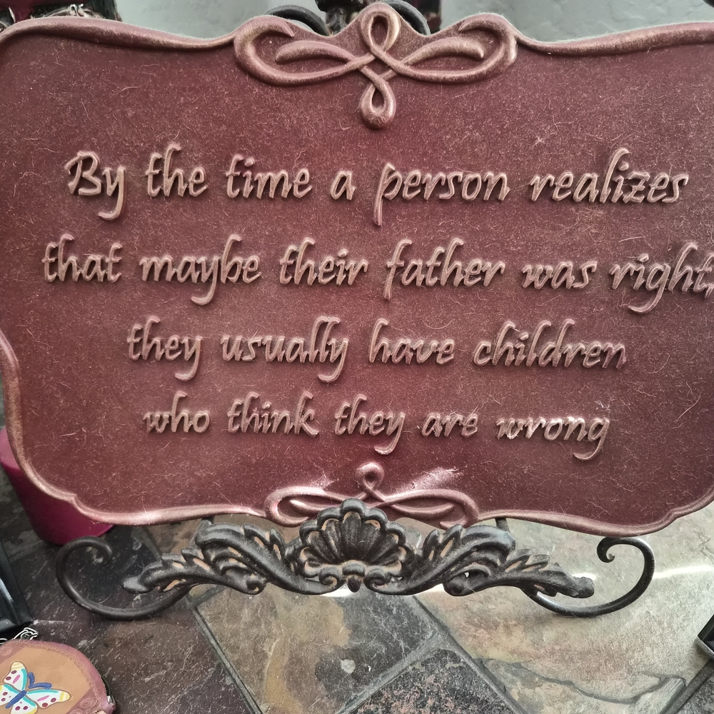 Decorative Quote Plaque in Bronze